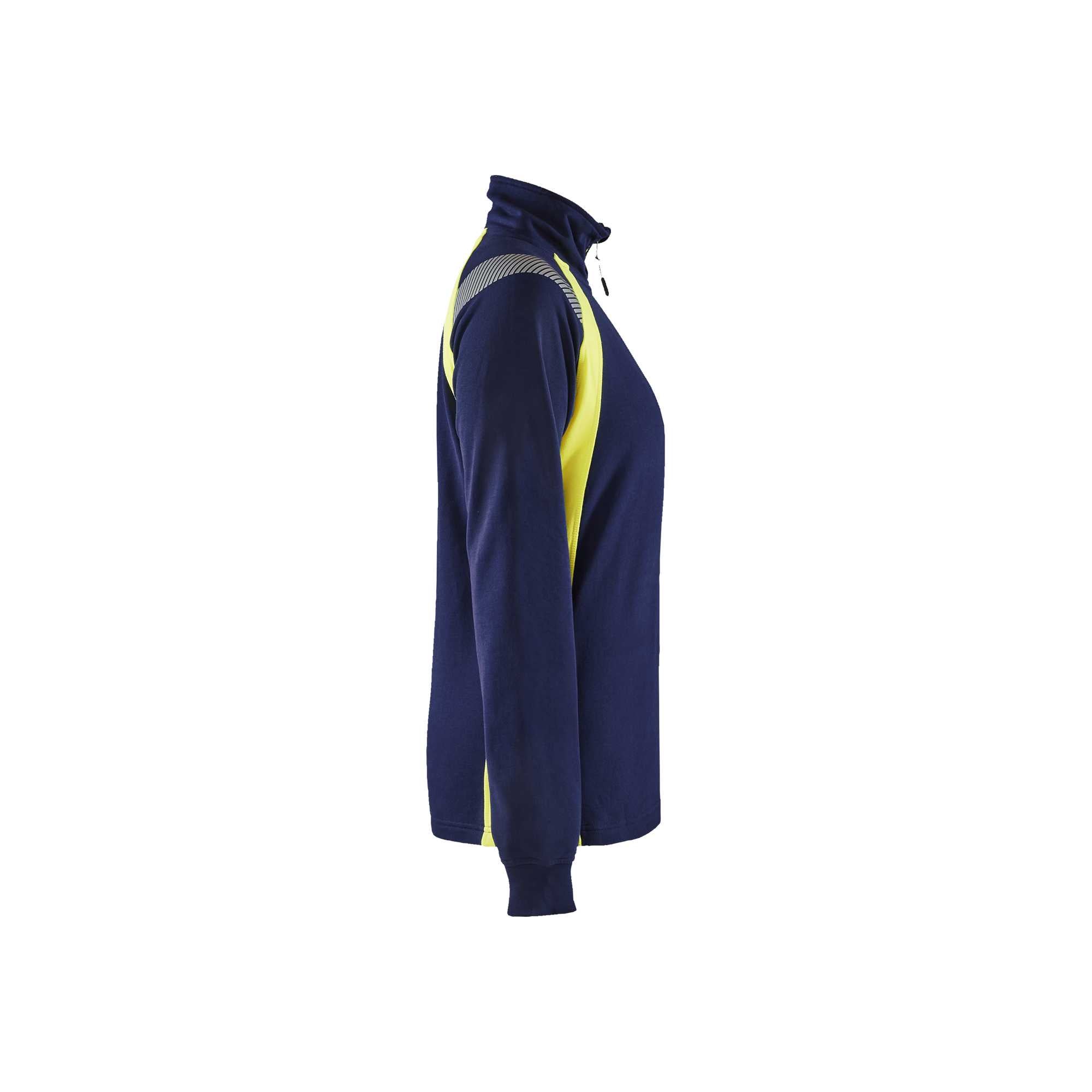 BLAKLADER 34031158 Hi Vis Reflective Half-zip Work Sweatshirt WOMEN - 100% Cotton